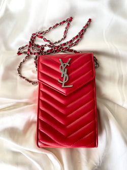 VINTAGE SAINT BAG & PHONE HOLDER CASE (RED)